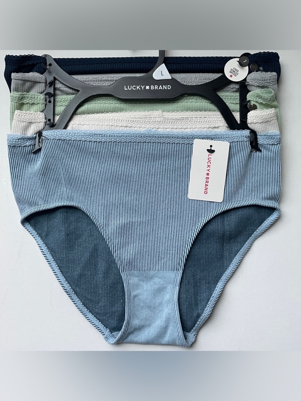 Lucky Brand Women's 5-Pack Seamless Bikini Underwear Size L New With Tag